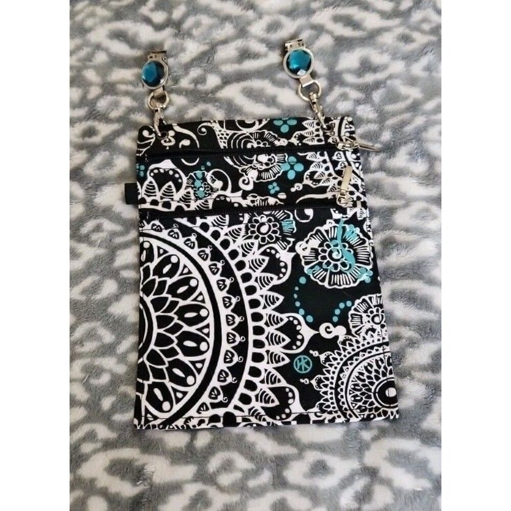 Hip Klips Thermal Bali Teal XL With Teal Gem Accents RFID EMF Lined Pocket